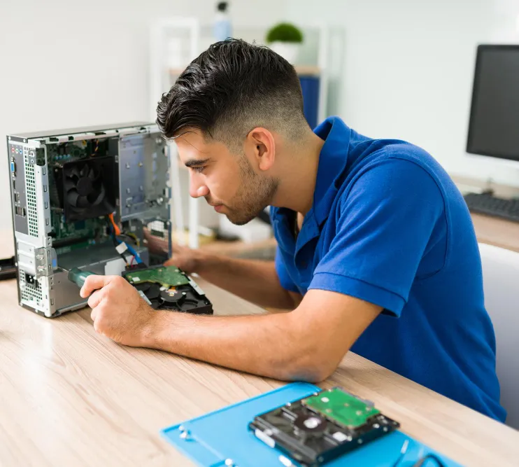 On-site computer repair technician